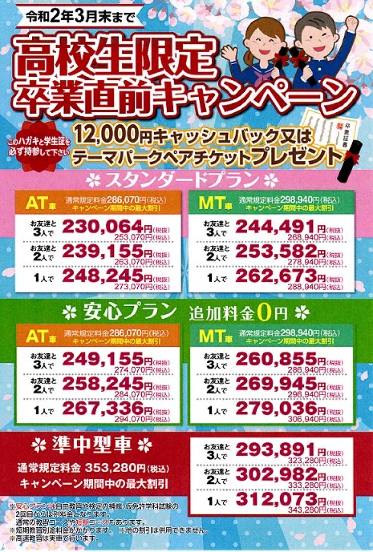 キャンペーン情報 指定 辰巳自動車学校 千葉県市原市の自動車教習所